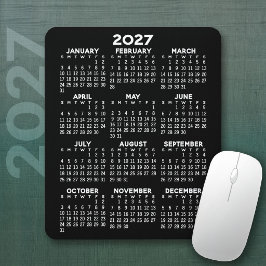 Mousepad Calendário 2023 - Fundo preto - Vertical