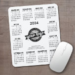 Mousepad Calendário 2024 com logotipo, Informações de conta<br><div class="desc">Adicione um logotipo com um calendário e sala 2024 para adicionar algumas linhas de texto. O calendário envolve a marca da sua empresa. —Você pode mudar de cor na área avançada de design— Um item divertido para o Ano Novo a ser usado como um presente da empresa. Você pode mudar...</div>