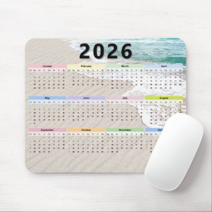 Mousepad Calendário 2025 da Praia