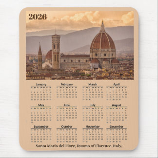 Mousepad Calendário 2026 Duomo Florença Itália