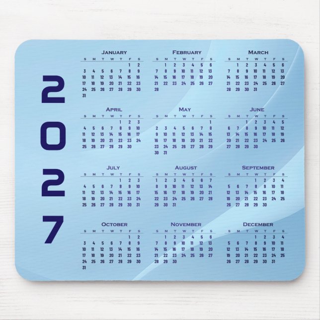 Mousepad Calendário 2027 (Frente)