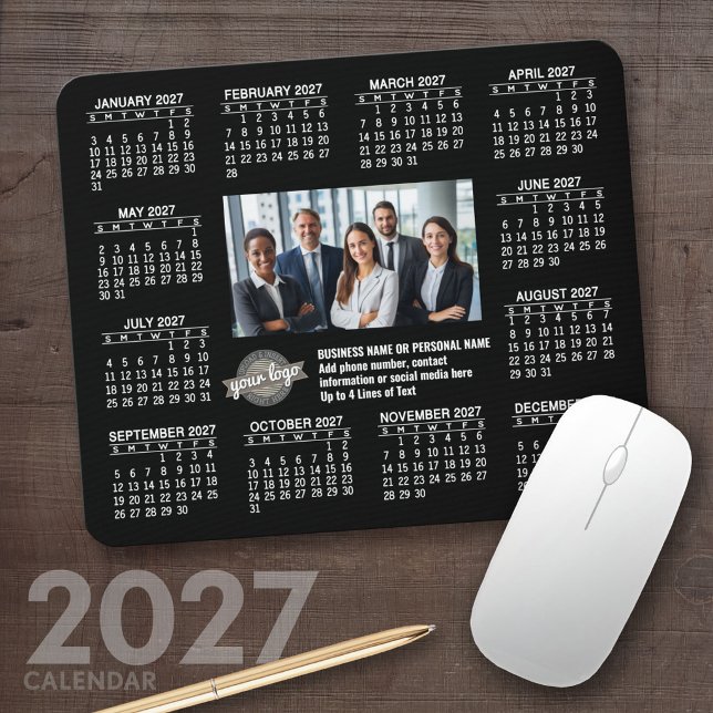 Mousepad Calendário 2027 com Informações de Contato logo (2027 Calendar Mousepad)