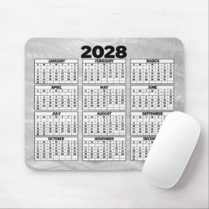 Mousepad Calendário 2028 Aço Brushed Ondulado Abstrato