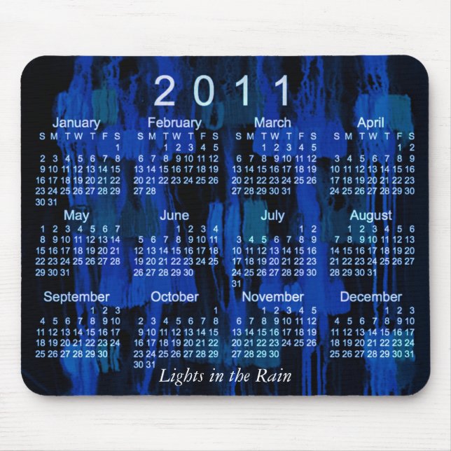 Mousepad Calendário Abstrato de 2011 (Frente)