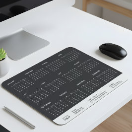 Mousepad Calendário Anual de 2026 Promocional com Logotipo