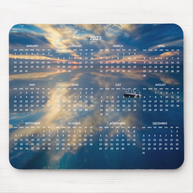 Mousepad Calendário Anual de Praia 2023 (Frente)