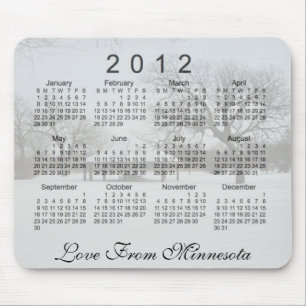 Mousepad Calendário Cênico de 2012
