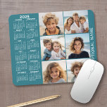 Mousepad Calendário com 6 Colagem de Fotos<br><div class="desc">Um calendário de 2025 com um lugar para 6 fotos. Você pode adicionar um nome,  um monograma ou outro texto personalizado. O calendário é desordenado e fácil de ler. Você pode alterar a cor de fundo se clicar no link personalizar e ir para a área de design avançada.</div>