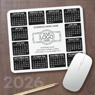Mousepad Calendário com logotipo do Magnet de Informações d
