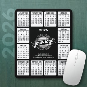 Mousepad Calendário com logotipo Informações de contato Pre