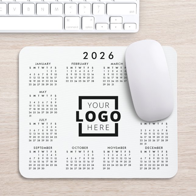 Mousepad Calendário corporativo do logotipo corporativo par (Criador carregado)