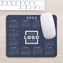 Calendário corporativo do logotipo corporativo par