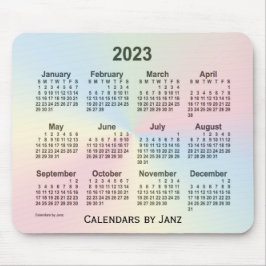 Mousepad Calendário da Nuvem do Arco-Íris 2023 por Janz