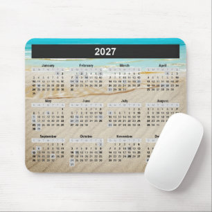 Mousepad Calendário da Praia Oceânica 2027