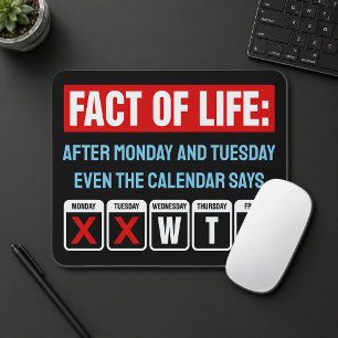 Mousepad Calendário da Vida Diz Humor WTF