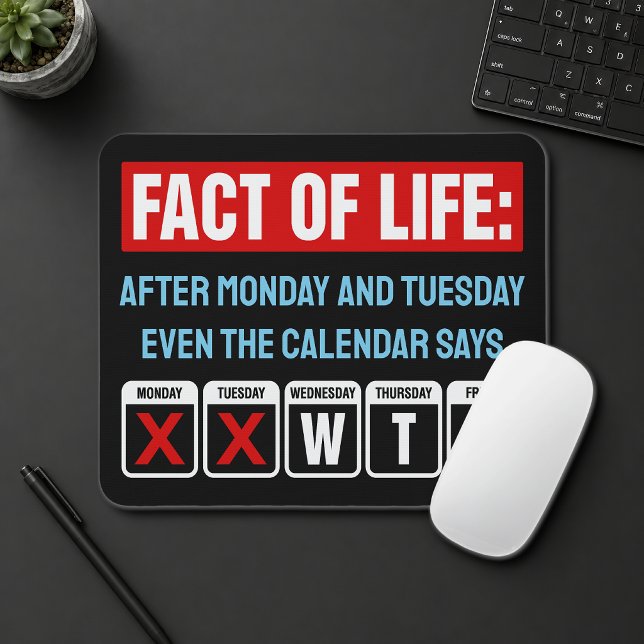 Mousepad Calendário da Vida Diz Humor WTF (Criador carregado)