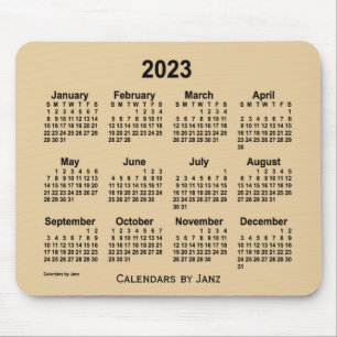 Mousepad Calendário das Cinzas Sepia 2023 por Janz Mouse P