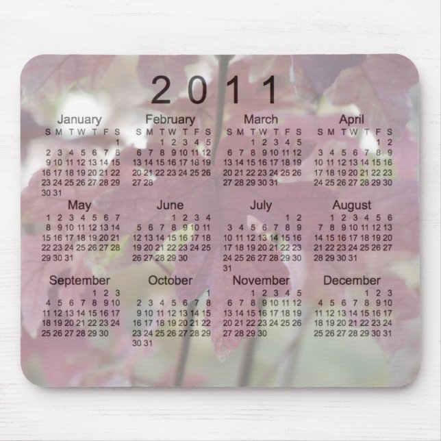 Mousepad Calendário de 2011 paisagens (Frente)