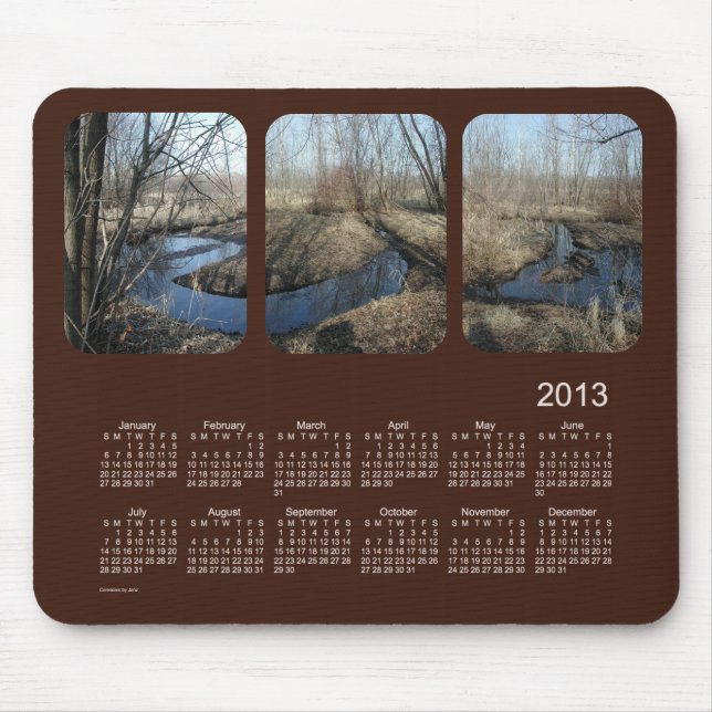 Mousepad Calendário de 2013 paisagens (Frente)