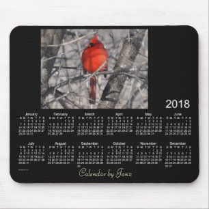Mousepad Calendário de 2018 cardeais pelo tapete do rato d