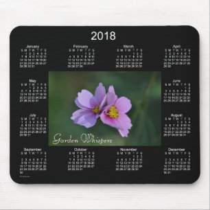 Mousepad Calendário de 2018 sussurros do jardim por Janz