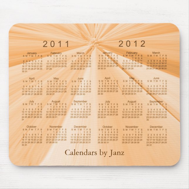 Mousepad Calendário de 2 Anos 2011-2012 (Frente)
