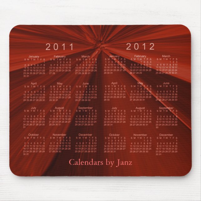Mousepad Calendário de 2 Anos  2011-2012 (Frente)