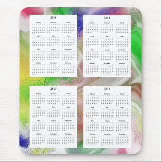 Mousepad Calendário de 4 anos no Felpudo Cores do Design Ba