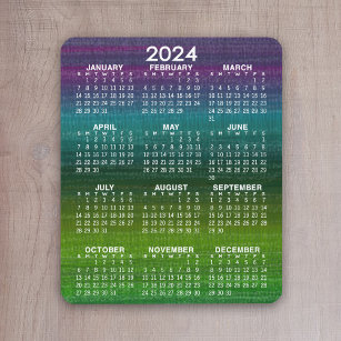 Mousepad Calendário de Abstrato moderno 2024 Vertical