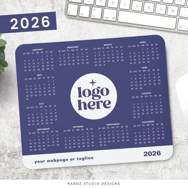 Mousepad Calendário de Ano de Cheio da Marca comercial Roxo (Criador carregado)
