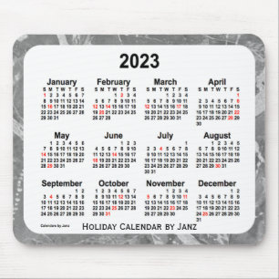Mousepad Calendário de arte de Natal de 2023 feito pela Jan