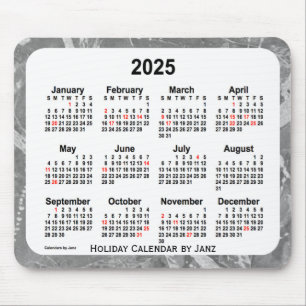 Mousepad Calendário de arte de Natal de 2025, feito pela Ja