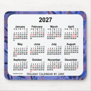 Mousepad Calendário de arte de Natal de 2027 pela Janz Mou