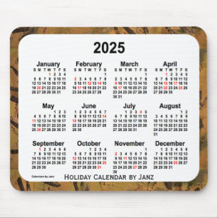 Mousepad Calendário de arte do Natal de 2025 por Janz Mouse
