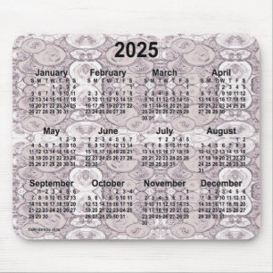 Mousepad Calendário de bolhas pequenas 2025 por Janz