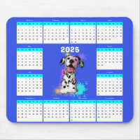 Calendário de Cão Dalmático Cute Personalizável