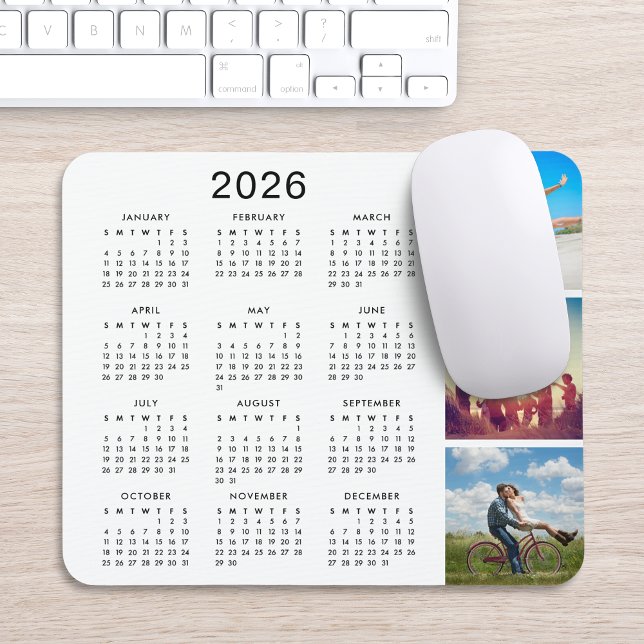 Mousepad Calendário de Colagem de Fotos de Memória de Keeps (Criador carregado)