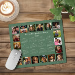 Mousepad Calendário de Colagem de Fotos Múltiplas Verde de<br><div class="desc">🌟 2025 Sage Green Multiple Photo Collage Múltiplo Calendar Mouse Pad com um calendário simples, minimalista e rápido ano e 18 das suas fotos favoritas. Todas as cores são personalizáveis. Faz um presente de excelente para avós, pais, tias, tios, madrinhos e muito mais! Entre em contato conosco em cedarandstring@gmail.com se...</div>