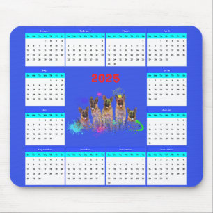 Mousepad Calendário de Cuppies do Cute Labrador Personalizá