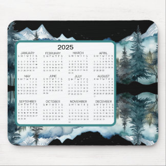 Mousepad Calendário de Exibição de Montanha