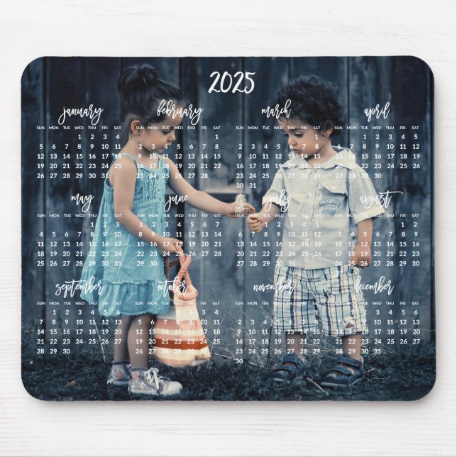 Mousepad Calendário de Fotografias de Folha de Mouse em Cut (Frente)