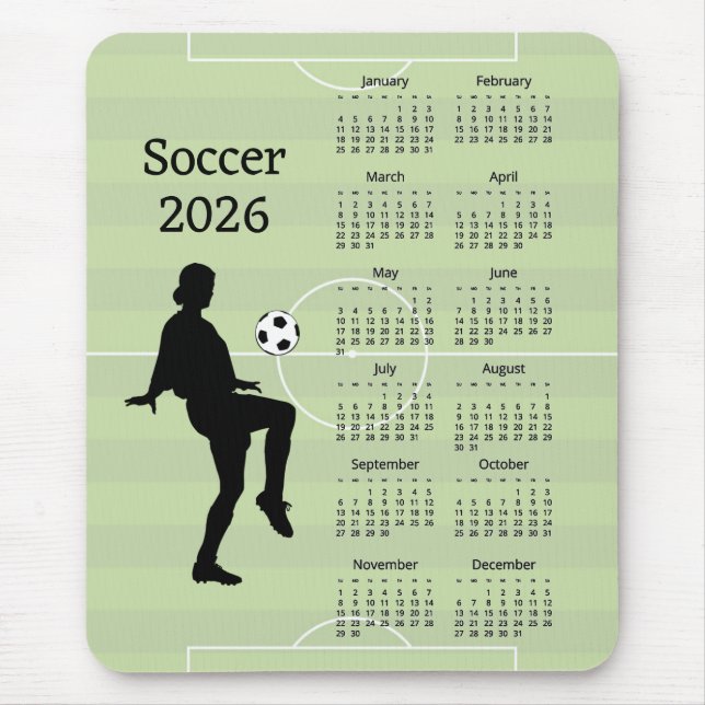Mousepad Calendário de Futebol 2026 (Frente)