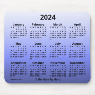 Mousepad Calendário de índio desbotado de 2024 por Janz Mou