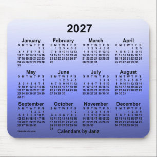 Mousepad Calendário de índio desbotado de 2027 por Janz Mou