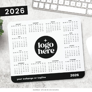 Mousepad Calendário de Marketing 2026 Seu Logotipo Aqui