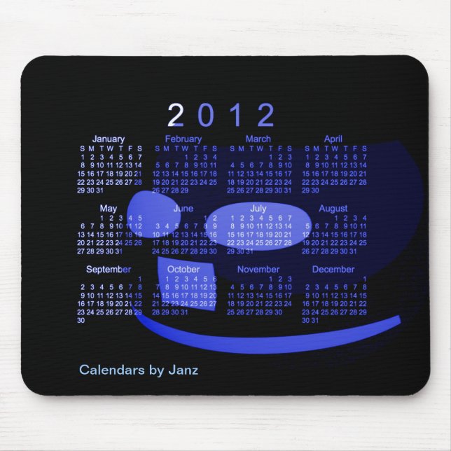 Mousepad Calendário de Mesa 2012 (Frente)
