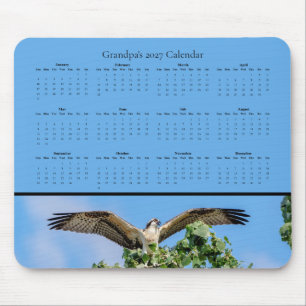 Mousepad Calendário de Mesa Personalizado Águia-Pescadora M