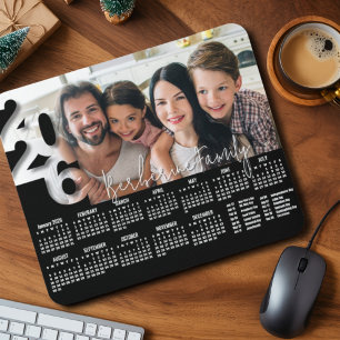 Mousepad Calendário de Mesa Personalizado Moderno 2026 Foto