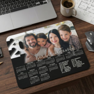 Mousepad Calendário de Mesa Personalizado Moderno 2027 Foto