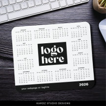 Calendário de Mouse do Ano Completo de 2026 para N